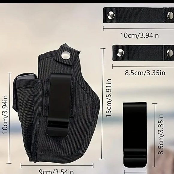 NEW Gun Holster Durable Ambidextrous Universal Concealed Carry Black - Picture 8 of 9